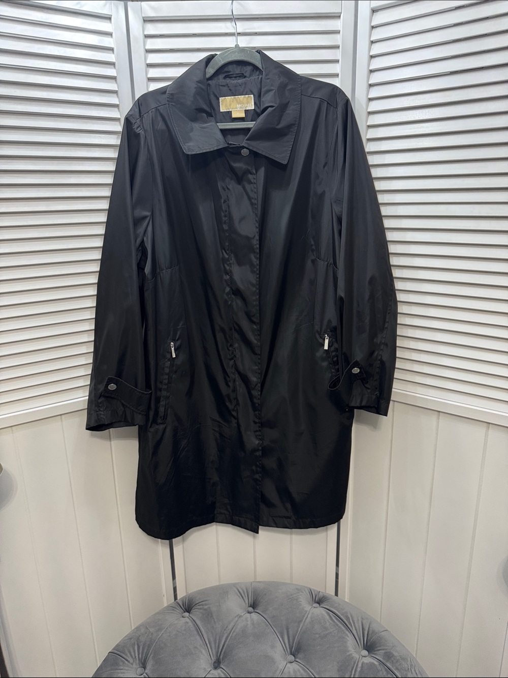 Michael Kors Black Lightweight Trench Coat
